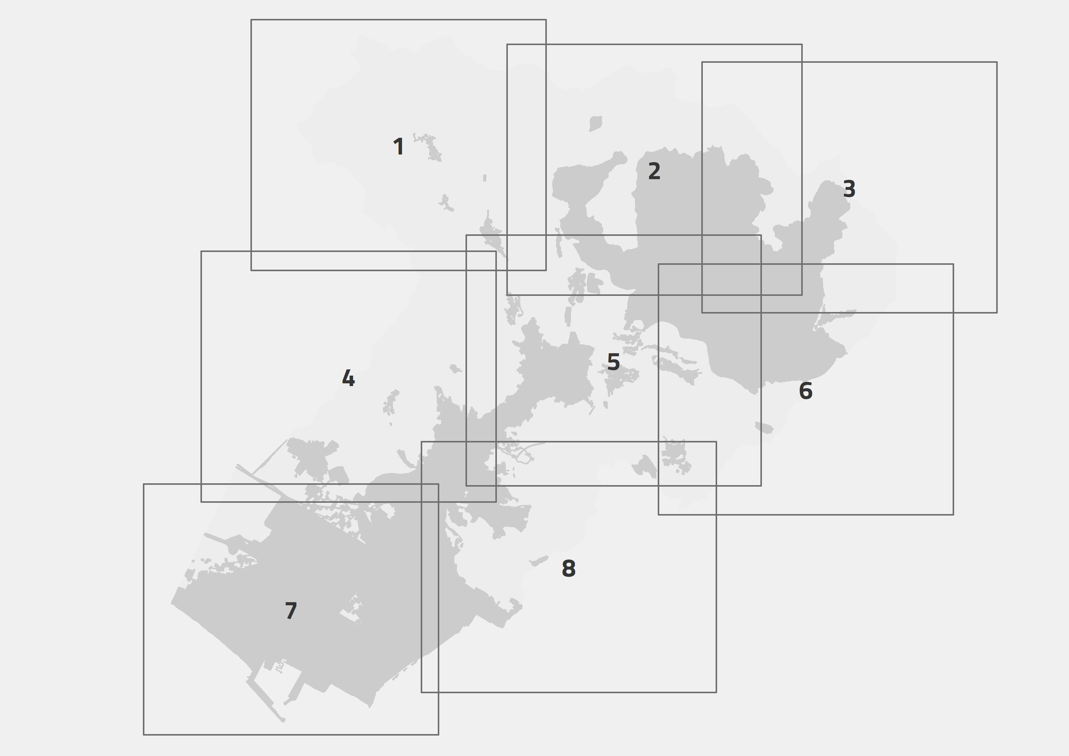 I quadranti nei quali è suddiviso il territorio comunale